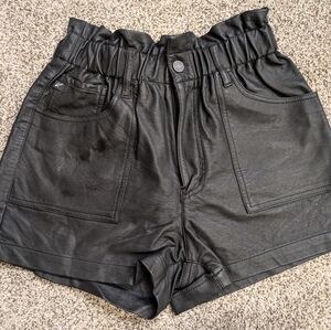 Kancan Pleather Paper bag Shorts